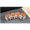 Image 6 : Vintage Hazel-Atlas Milk Glass Spice Jars & Metal Rack, 8-Piece Set