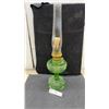 Image 1 : Aladdin Washington Drape Style B-54 Green Beta Crystal Kerosene Lamp, Model B Burner, 1941-1942