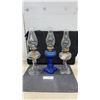 Image 1 : Antique Pressed Glass Kerosene Oil Lamps With Coin Spot Pattern, Circa 1880s-1900s, Set of 3