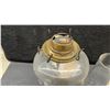 Image 4 : Antique Pressed Glass Kerosene Oil Lamps With Coin Spot Pattern, Circa 1880s-1900s, Set of 3