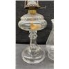 Image 9 : Antique Pressed Glass Kerosene Oil Lamps With Coin Spot Pattern, Circa 1880s-1900s, Set of 3