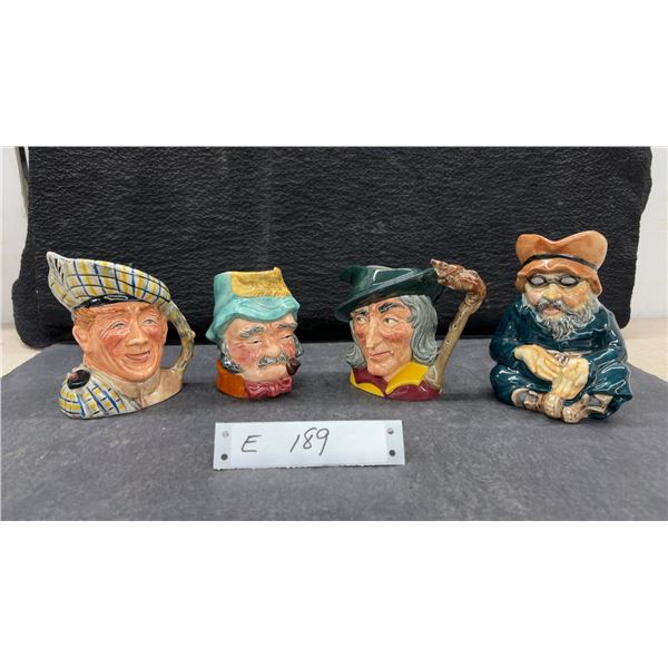 Character Toby Style Jug Collection Including Westminster "Jock" and Sylvac "Gaffer" Staffordshire