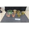Image 1 : Depression Glass Lot: Federal Patrician Sherbets, Hocking Waffle Sugar Bowl and More, C. 1930s