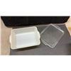 Image 3 : Vintage Pyrex Primary Yellow Refrigerator Dish Set with Ribbed Glass Lids, 6 Pieces