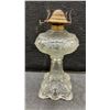 Image 11 : Antique Clear Glass Kerosene Oil Lamps, Two Table Lamps and Two Finger Lamps