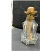 Image 8 : Antique Clear Glass Kerosene Oil Lamps, Two Table Lamps and Two Finger Lamps