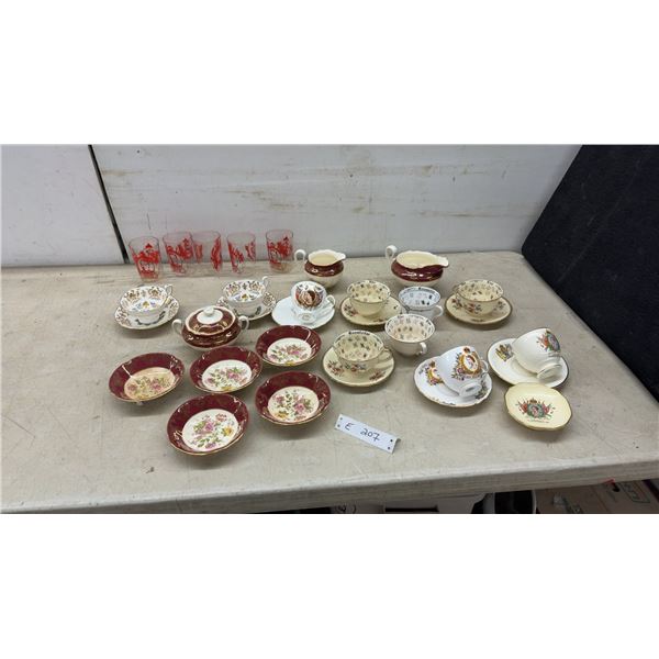 Royal Commemorative China and Glassware Including King George VI Coronation Glasses and More