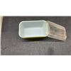 Image 5 : Vintage Pyrex Refrigerator Dish Set, Olive and Lime Green With Lids and Four Red Dishes No Lids