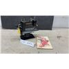 Image 1 : Vintage Singer Model 20 Sewhandy Miniature Hand-Crank Sewing Machine with Instruction Booklet