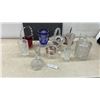 Image 1 : Bohemian-Style Cobalt Cut-To-Clear Crystal Vase, Ruby Baskets, and More Glassware