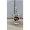 Image 3 : Bohemian-Style Cobalt Cut-To-Clear Crystal Vase, Ruby Baskets, and More Glassware