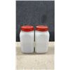 Image 3 : Vintage Hazel-Atlas Dolly Madison Milk Glass Salt and Pepper Shakers with Fruit Decals, 1930s-50s