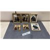 Image 1 : Set of Six Vintage Reverse Painted Silhouette Convex Pictures, Framed Victorian Scenes on Glass