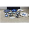 Image 1 : Blue and White Ceramics: Burleigh Calico, Royal Doulton, Delft Plates, Ceramic Clogs, and More