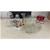 Image 2 : Assorted Glassware Including Anchor Hocking Prescut Relish Tray, Storage Jars, Tumblers and More