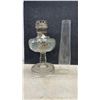 Image 7 : Pair of Vintage Aladdin Model 91 Kerosene Mantle Lamps With Clear Glass Bases and Chimneys