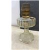 Image 8 : Pair of Vintage Aladdin Kerosene Oil Lamps with Clear and Milk Glass Quilted Diamond Bases