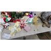 Image 4 : Christmas Décor Assortment: Ceramic Dove Cross, Ornaments, Mini Tree, Snowman, Noel Sign and More