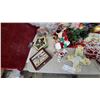 Image 5 : Christmas Décor Assortment: Ceramic Dove Cross, Ornaments, Mini Tree, Snowman, Noel Sign and More