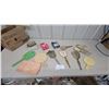 Image 1 : Vintage Vanity Set with Hand Mirrors, Brushes, Trays, and Toni Home Perm Kits
