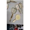 Image 4 : Vintage Vanity Set with Hand Mirrors, Brushes, Trays, and Toni Home Perm Kits