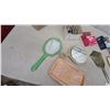Image 7 : Vintage Vanity Set with Hand Mirrors, Brushes, Trays, and Toni Home Perm Kits