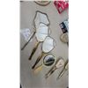 Image 8 : Vintage Vanity Set with Hand Mirrors, Brushes, Trays, and Toni Home Perm Kits