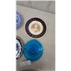 Image 2 : Blue Willow Plates, Queen Victoria Portrait Plate, Coronation Pressed Glass Dish, and More