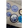 Image 3 : Blue Willow Plates, Queen Victoria Portrait Plate, Coronation Pressed Glass Dish, and More