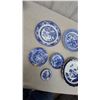 Image 4 : Blue Willow Plates, Queen Victoria Portrait Plate, Coronation Pressed Glass Dish, and More