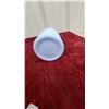 Image 5 : Vintage Delphite Blue Milk Glass Ribbed Sugar Canister with Metal Screw-On Lid7.6" Tall