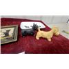 Image 2 : Vintage Scottish Terrier Collection: Framed Silhouettes, Figurines, and Dish with Scotties and More