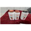Image 2 : Vintage Hazel Atlas Cherry Blossom Milk Glass Shakers, 2 Sugar and 1 Flour, 1930s-1950s