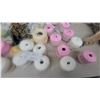Image 2 : Crochet and Cotton Lanas Stop and Eaton Perle Cotton Yarn Skeins in Pink, White