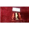 Image 1 : Vintage Planters Mr. Peanut Plastic Salt and Pepper Shakers, Two Red and One Cream, Set of 3