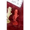 Image 2 : Vintage Planters Mr. Peanut Plastic Salt and Pepper Shakers, Two Red and One Cream, Set of 3