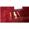 Image 4 : Vintage Planters Mr. Peanut Plastic Salt and Pepper Shakers, Two Red and One Cream, Set of 3