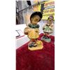 Image 2 : Collection of Six Hummel-Style Hand-Painted Chalkware Children Figurines with Animals