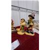 Image 5 : Collection of Six Hummel-Style Hand-Painted Chalkware Children Figurines with Animals