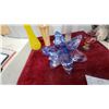 Image 5 : Art Glass Lot: Yellow Swirl Vase, Hobnail Milk Glass, Star Dish, Shriners Goblet and More