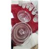 Image 6 : Mid-Century Frosted Wheat Pattern Glassware Set, Pitcher, Tumblers, Mixing Bowls and More