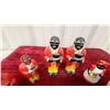 Image 2 : Collection of Antique Black Americana Painted Ceramic Caricature Figurine Salt and Peppers