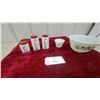 Image 1 : Hazel Atlas Cattail Shakers, Pyrex Spring Blossom Green Mixing Bowl, and More