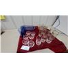 Image 1 : Assorted Glassware Including Cobalt Blue Tumblers, cookwareRefrigerator Dish, Cake Stand and More