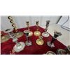 Image 4 : Assorted Brass and Silver-Tone Candlesticks, Candelabra, and Safeway Dripless Candles and More