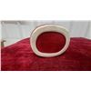 Image 6 : Red Wing Glossy Deep Red Ceramic Urn-Shaped Vase with Scroll Handles and Molded Leaf Relief
