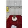 Image 5 : Vintage Aladdin Oil Lamp with White Milk Glass Fount and Clear Glass Chimney