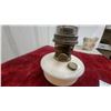 Image 7 : Vintage Aladdin Oil Lamp with White Milk Glass Fount and Clear Glass Chimney