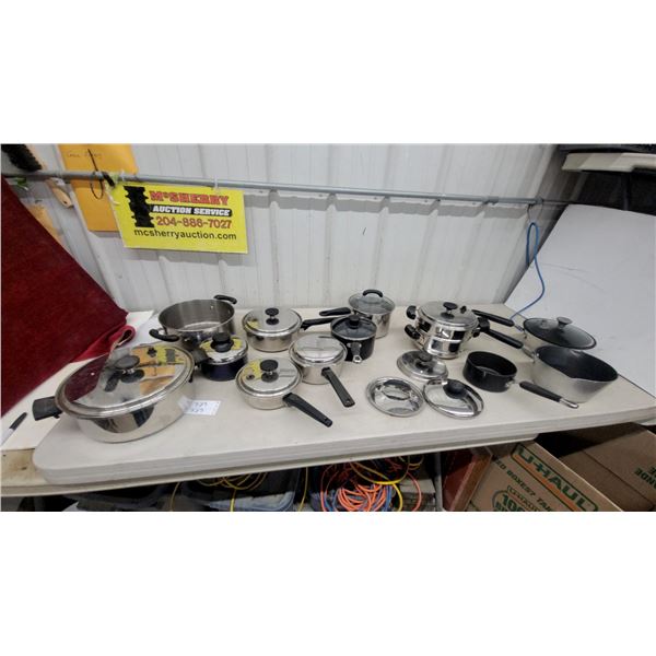 Stainless Steel Cookware Set with Pots, Pans, and Lids