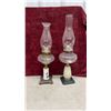 Image 7 : Pair of Antique Kerosene Parlor Lamps With Defiance and White Flame Burners, Late 19th Century